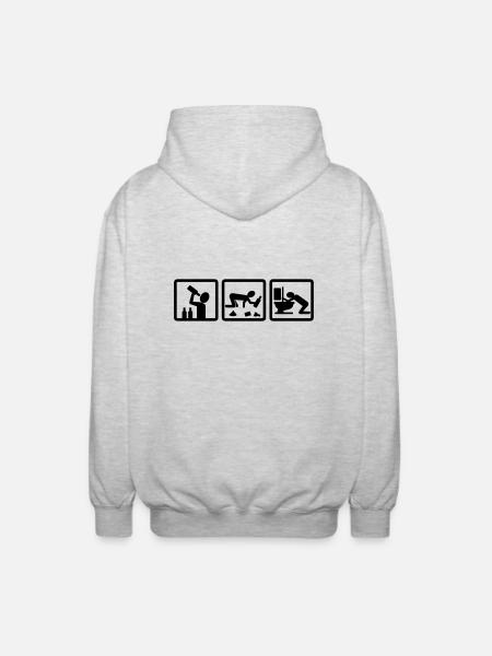 party (two) - Unisex Hooded Jacket - light heather grey