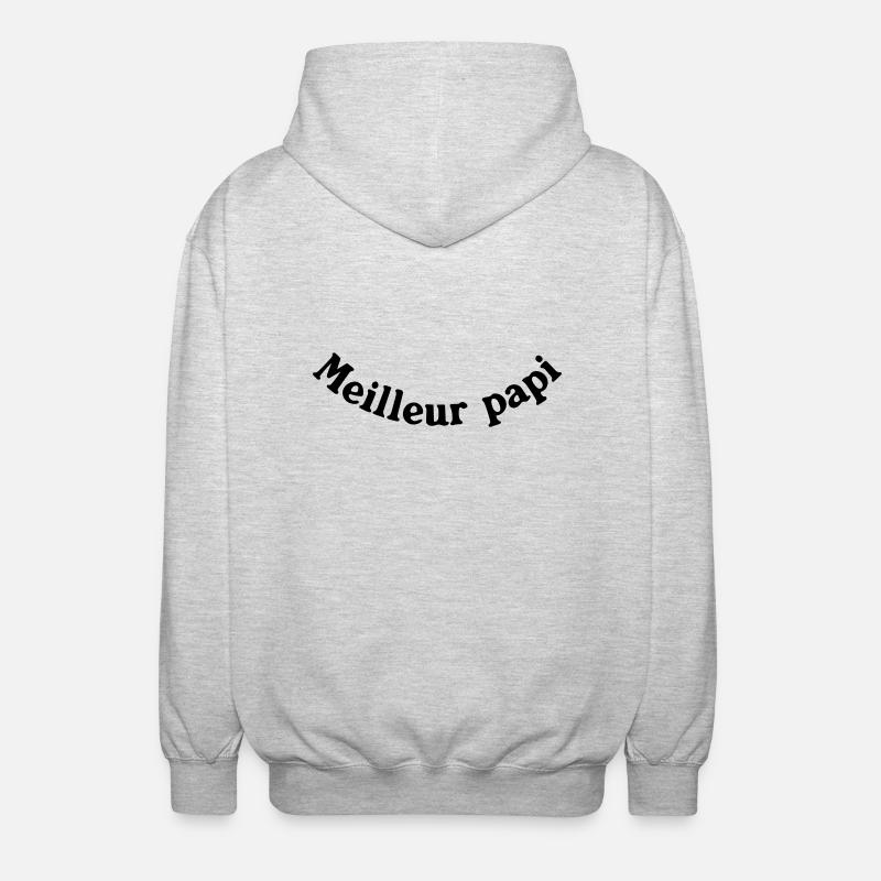 BESTE PAPI - Unisex Kapuzenjacke - Hellgrau meliert