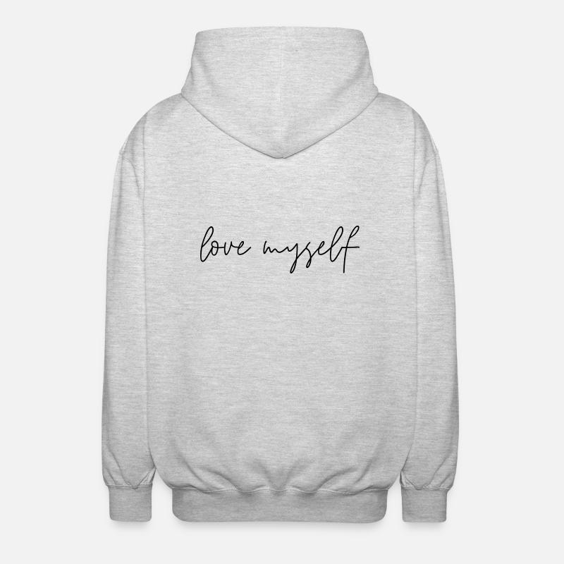 S’aimer moi-même - Veste à capuche unisexe - gris clair chiné