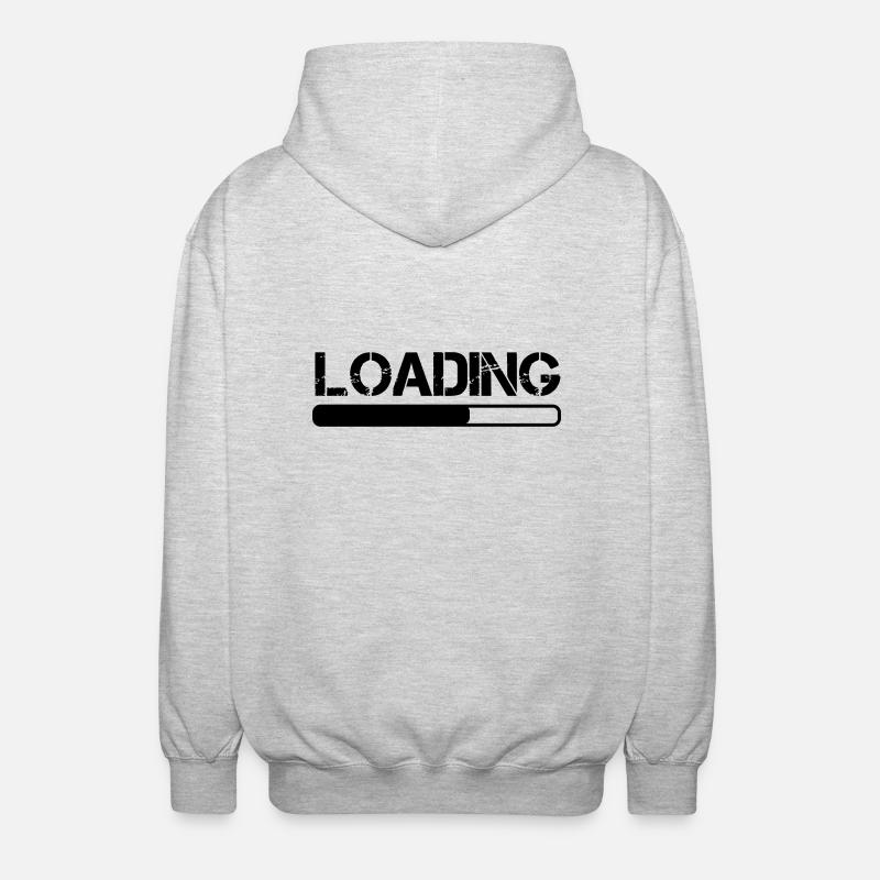 loading - Unisex Kapuzenjacke - Hellgrau meliert