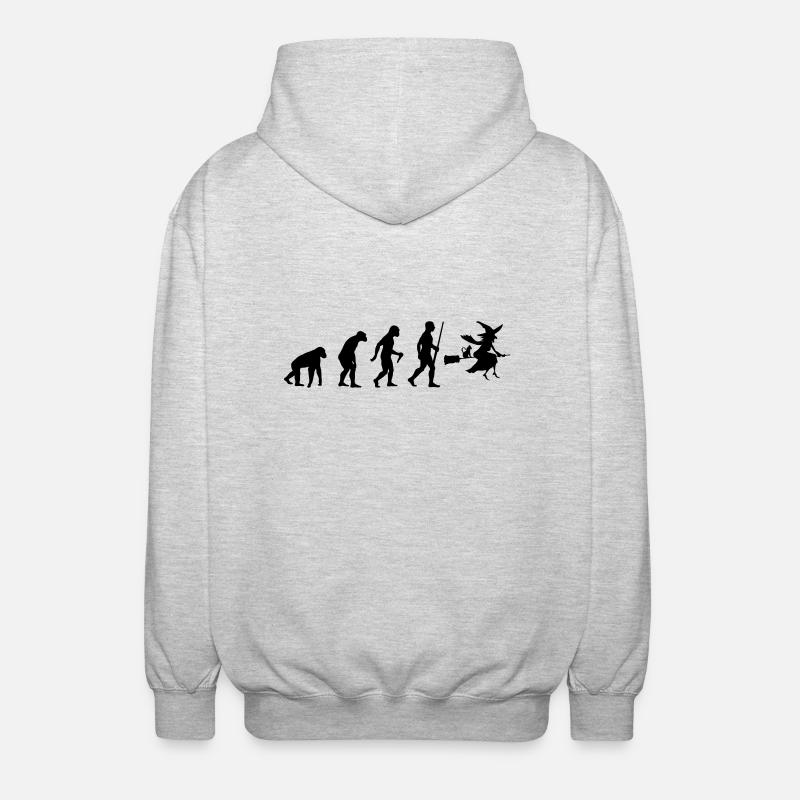 Witch Evolution - Unisex Kapuzenjacke - Hellgrau meliert