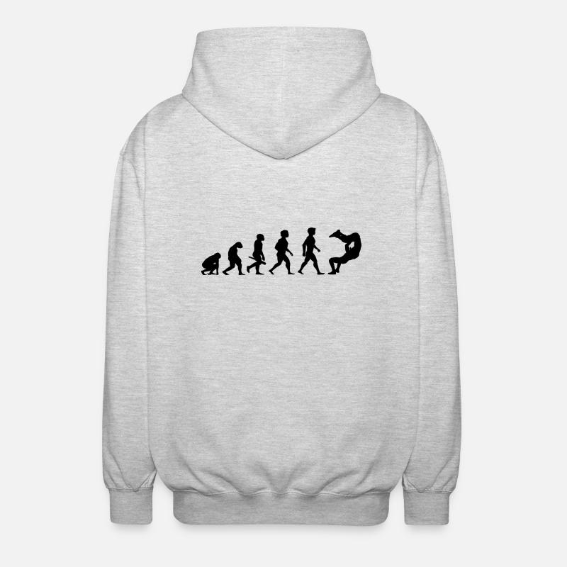 Evolution Catcher Ringer Wrestler Wrestling - Unisex Kapuzenjacke - Hellgrau meliert