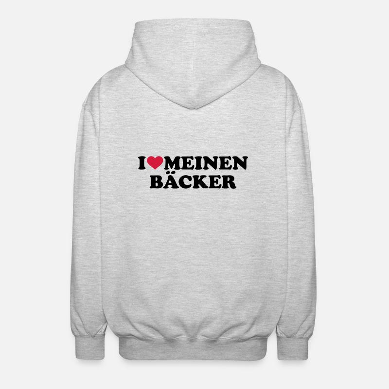 Bäcker - Unisex Kapuzenjacke - Hellgrau meliert