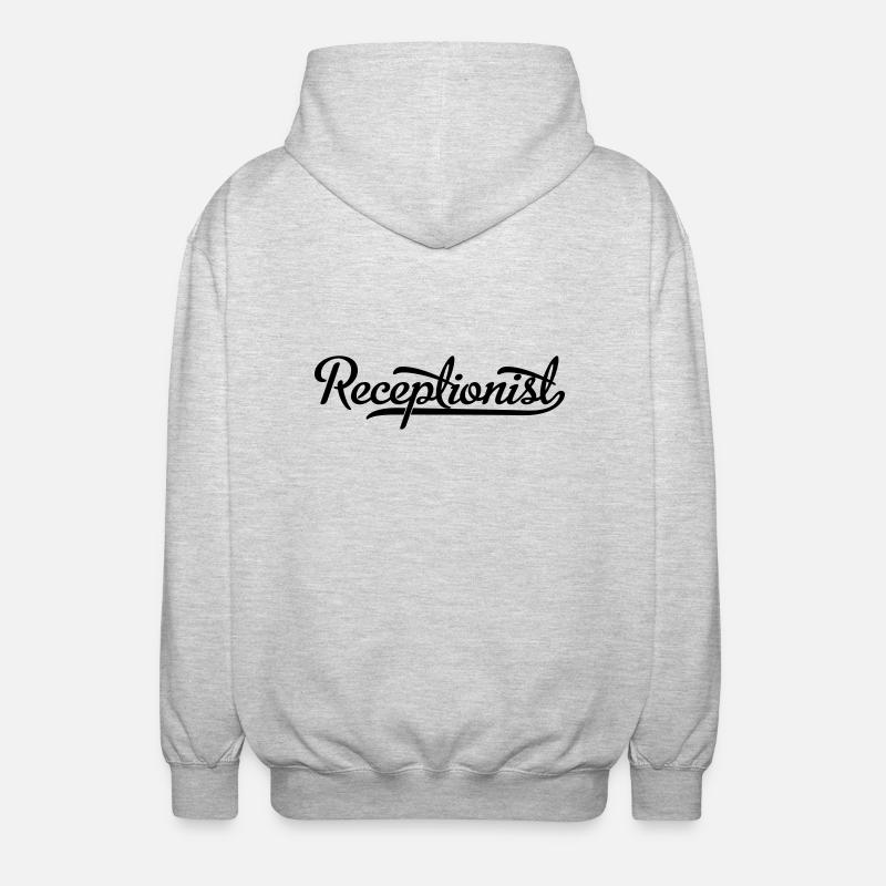 Réceptionniste - Veste à capuche unisexe - gris clair chiné