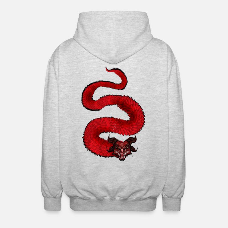 dragon - Unisex Hooded Jacket - light heather grey