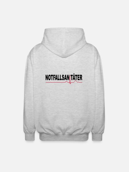 Notfallsanitäter - Unisex Kapuzenjacke - Hellgrau meliert