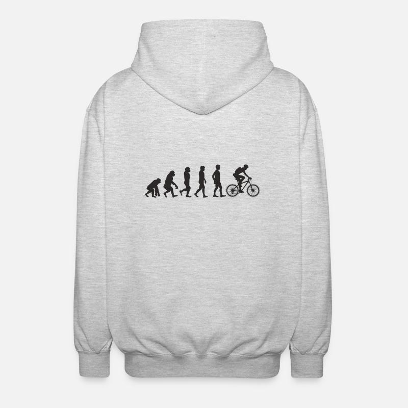 Evolution Bicycle - Unisex Kapuzenjacke - Hellgrau meliert