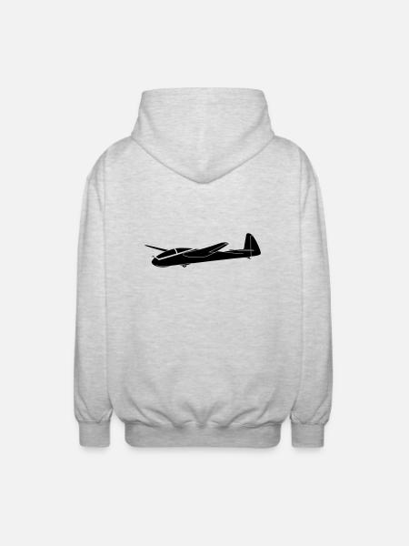 szd bocian - Unisex Kapuzenjacke - Hellgrau meliert