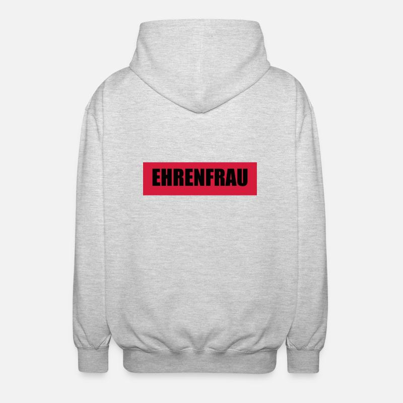 EHRENFRAU - Unisex Kapuzenjacke - Hellgrau meliert