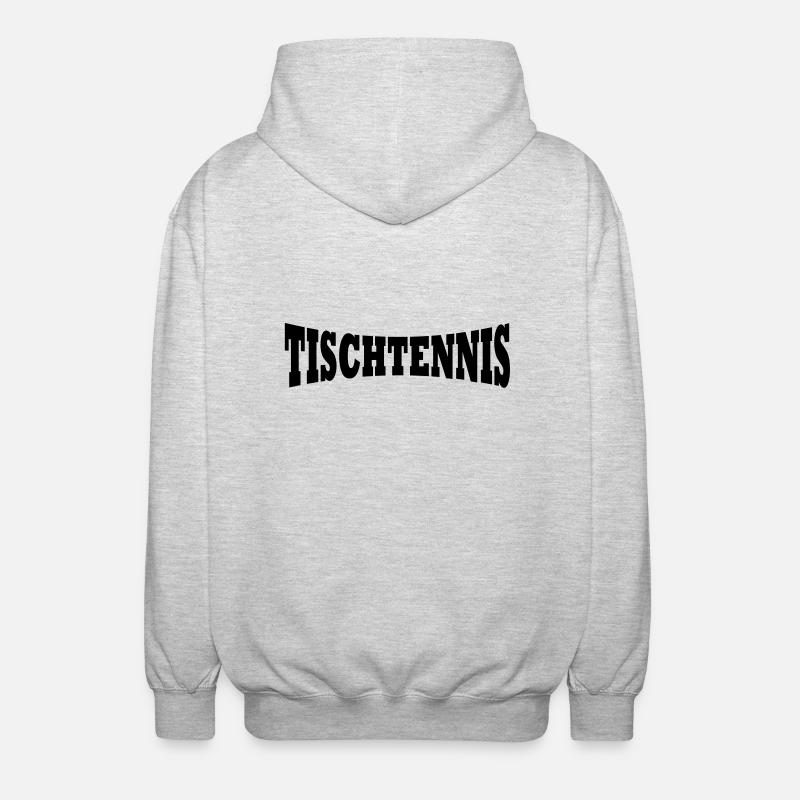 Table Tennis logo - Unisex Hooded Jacket - light heather grey