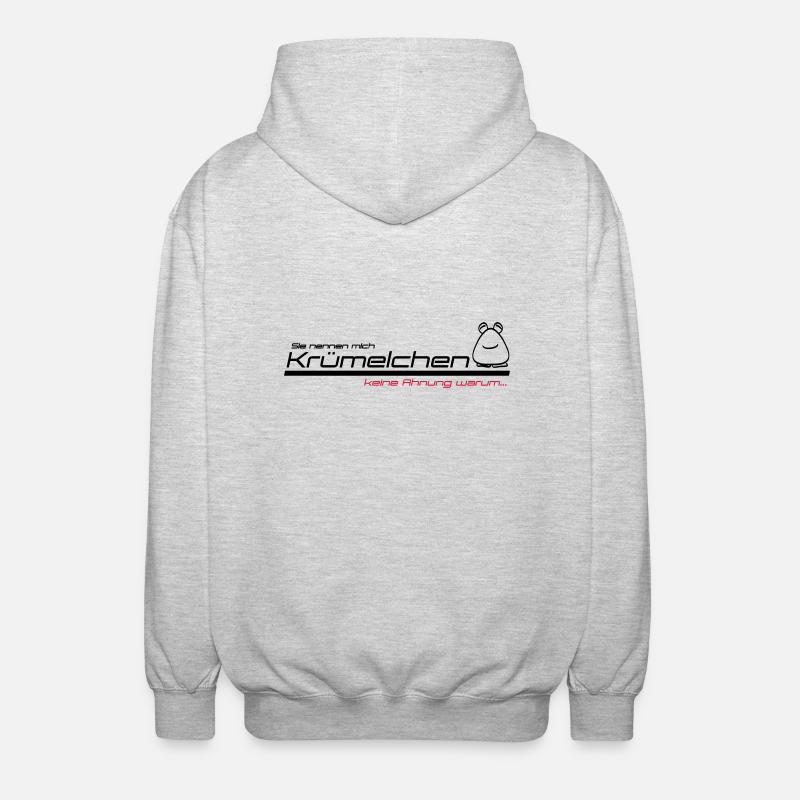 krümelchen - Unisex Kapuzenjacke - Hellgrau meliert