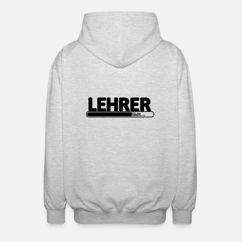 Lehrer // Lehrerin // Referendar // Referendariat - Unisex Kapuzenjacke - Hellgrau meliert