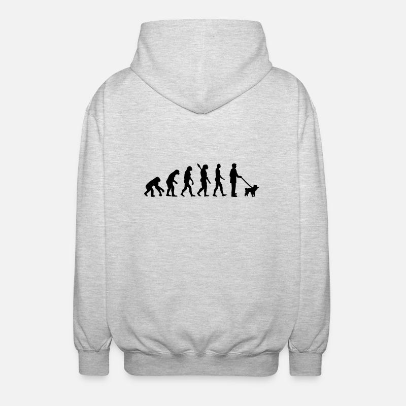 Caniche - Veste à capuche unisexe - gris clair chiné