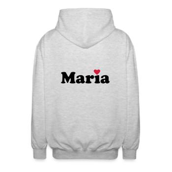 Maria - Veste à capuche unisexe - gris clair chiné - Dos - AI Model Male 185 light (185cm)