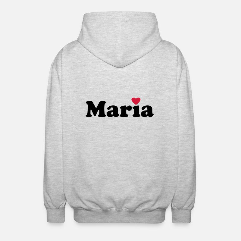Maria - Unisex Kapuzenjacke - Hellgrau meliert