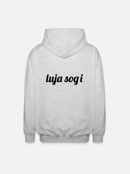 luja sog i - Unisex Kapuzenjacke - Hellgrau meliert