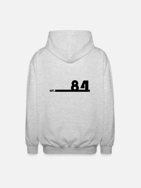 84_Black_Bauhaus93 - Unisex Kapuzenjacke - Hellgrau meliert