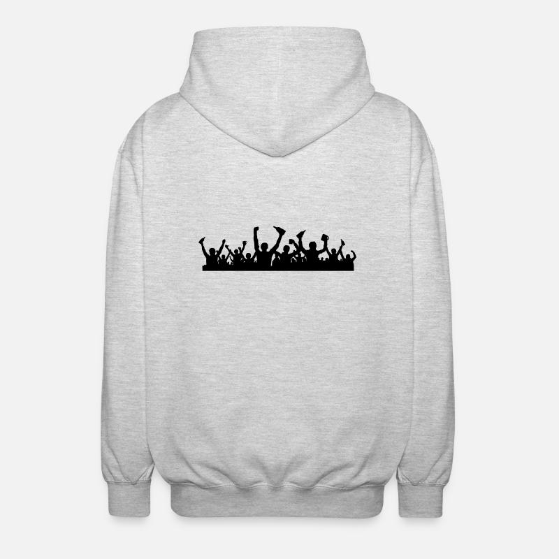 Menschen Jubel Bierflaschen - Unisex Kapuzenjacke - Hellgrau meliert