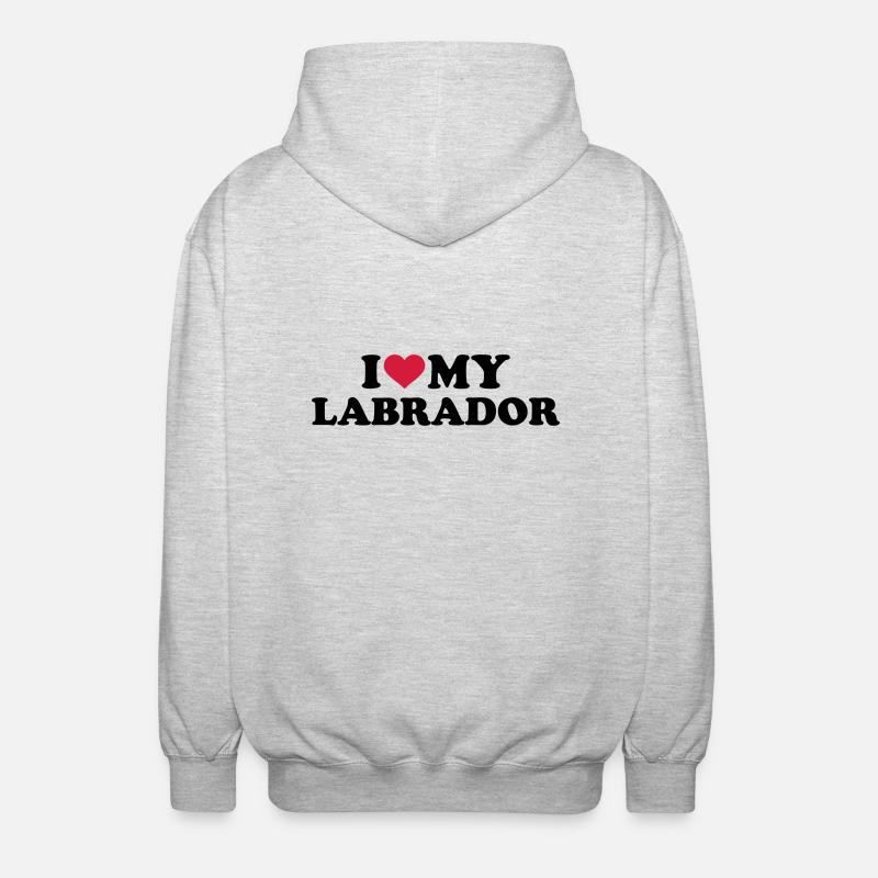 Labrador - Unisex Kapuzenjacke - Hellgrau meliert
