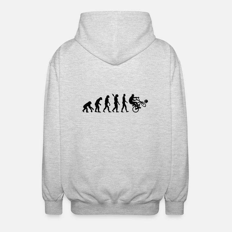 Evolution Cycle ball - Unisex Hooded Jacket - light heather grey