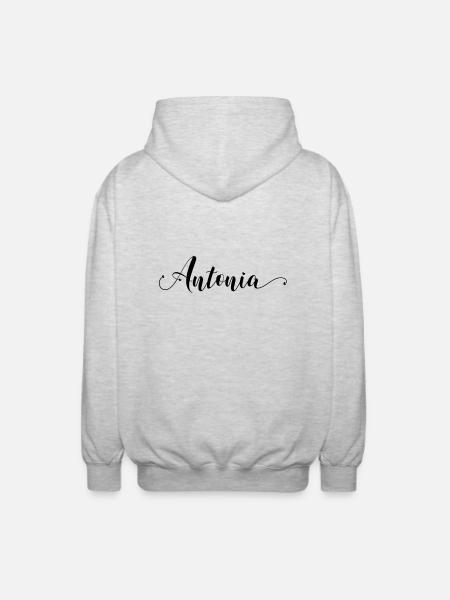 (antonia) - Unisex Kapuzenjacke - Hellgrau meliert