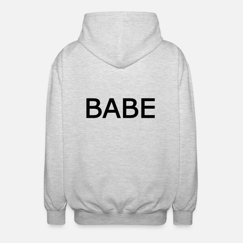 Babe - Veste à capuche unisexe - gris clair chiné