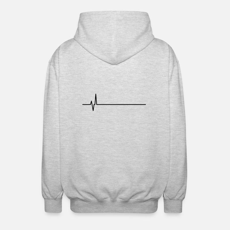 flatline - Unisex Hooded Jacket - light heather grey
