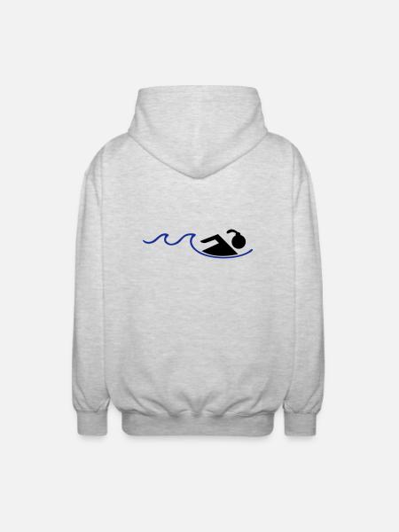 nageur - Veste à capuche unisexe - gris clair chiné