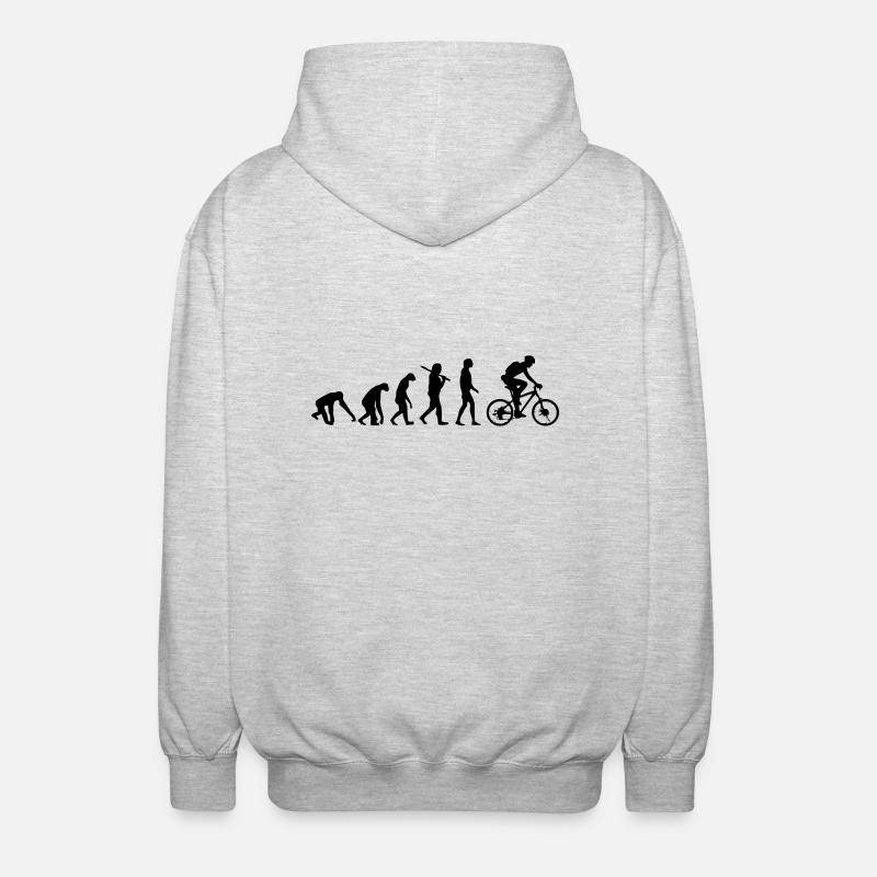 FAHRRAD EVOLUTION - Unisex Kapuzenjacke - Hellgrau meliert