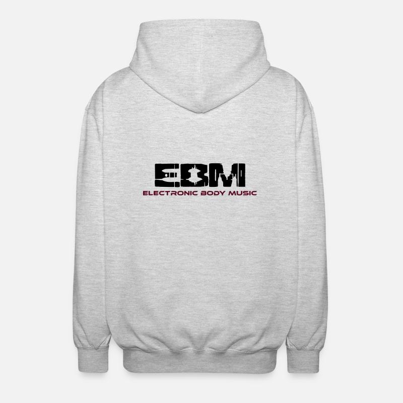 EBM - Electronic Body Music - Unisex Hooded Jacket - light heather grey