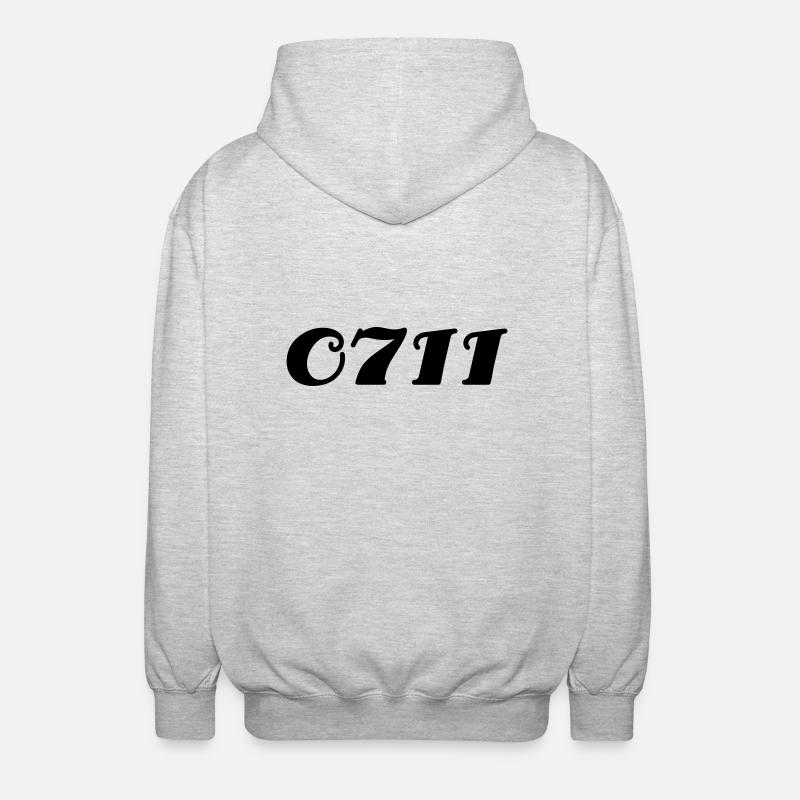 0711 - Unisex Kapuzenjacke - Hellgrau meliert