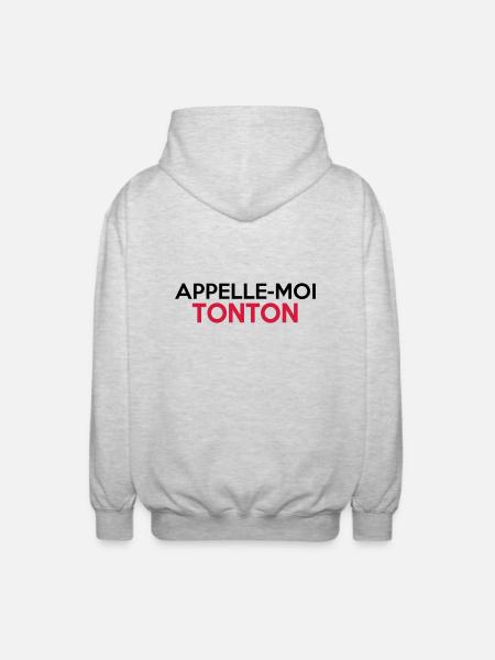 APPELLE-MOI TONTON - Veste à capuche unisexe - gris clair chiné