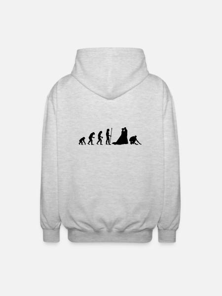 ehemann_putzsklave - Unisex Kapuzenjacke - Hellgrau meliert