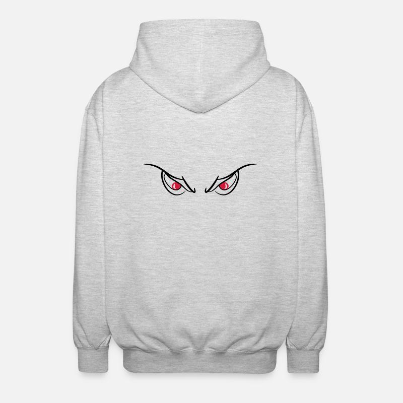 Yeux diable mal vue 2c - Veste à capuche unisexe - gris clair chiné