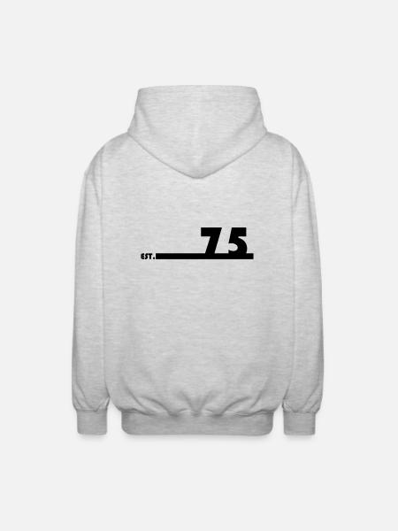 75_Black_Bauhaus93 - Unisex Kapuzenjacke - Hellgrau meliert