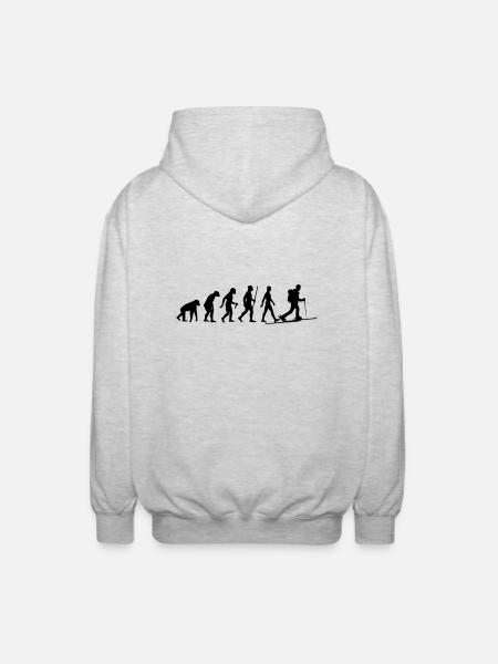 Evolution Skitour - Unisex Kapuzenjacke - Hellgrau meliert