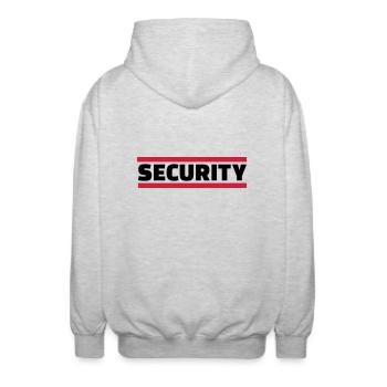 Security - Unisex Hooded Jacket - light heather grey - Back - AI Model Male 185 light (185cm)