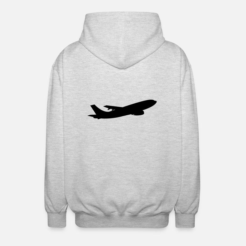 flugzeug - Veste à capuche unisexe - gris clair chiné
