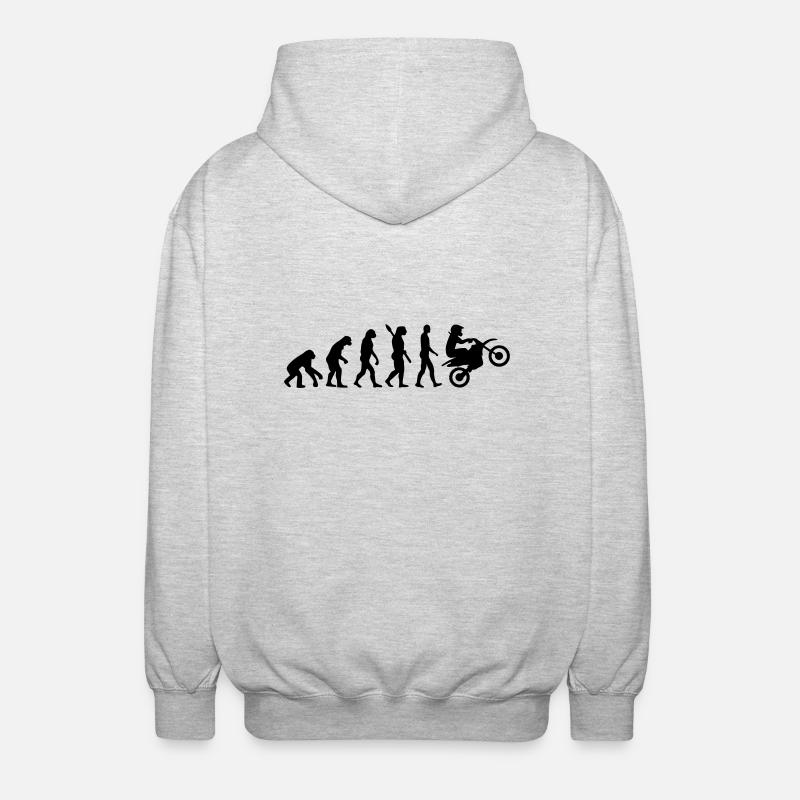 Evolution Motocross - Unisex Hooded Jacket - light heather grey