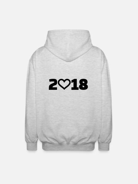 2018 - Unisex Hooded Jacket - light heather grey