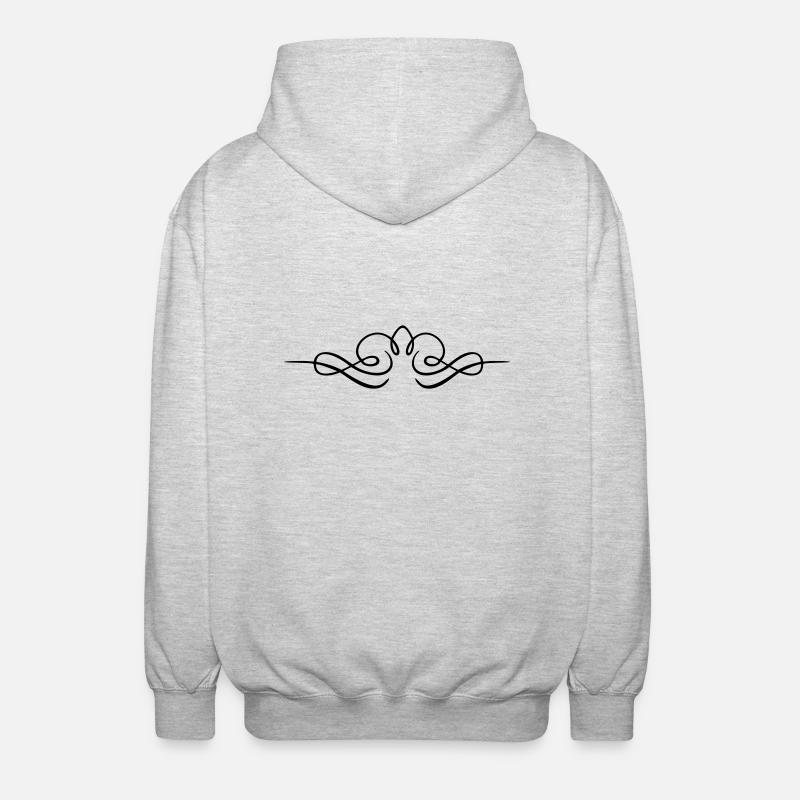 Schnörkel Tribal modern - Unisex Kapuzenjacke - Hellgrau meliert