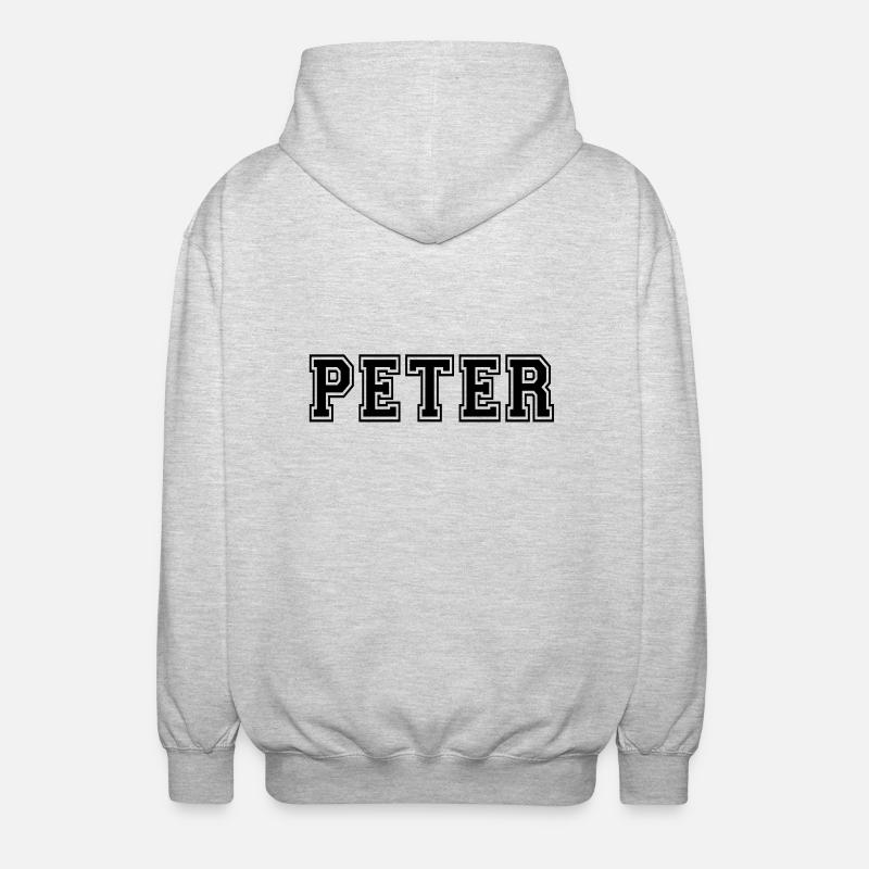 peter - Unisex Hooded Jacket - light heather grey