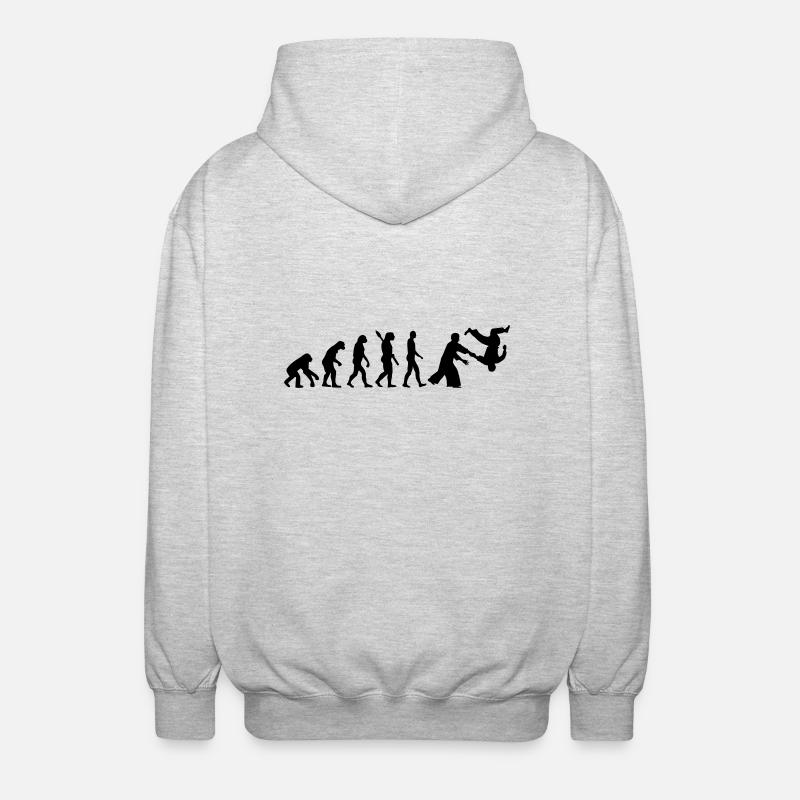 Evolution Aikido - Unisex Hooded Jacket - light heather grey