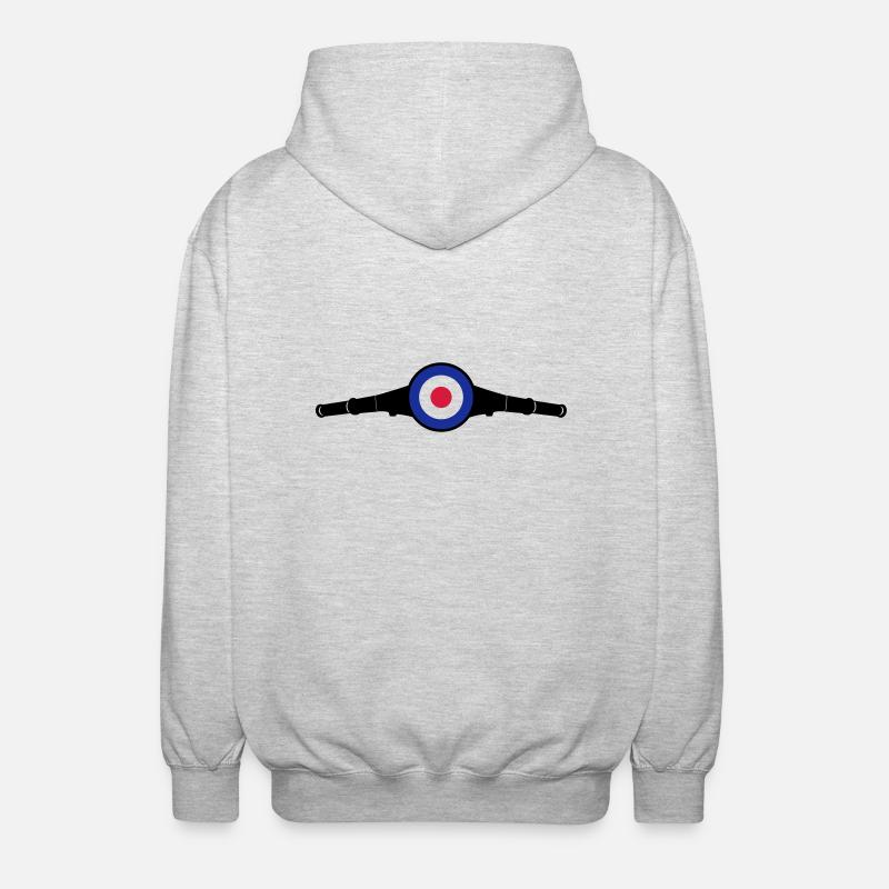 Lenkkopf Target - Unisex Kapuzenjacke - Hellgrau meliert