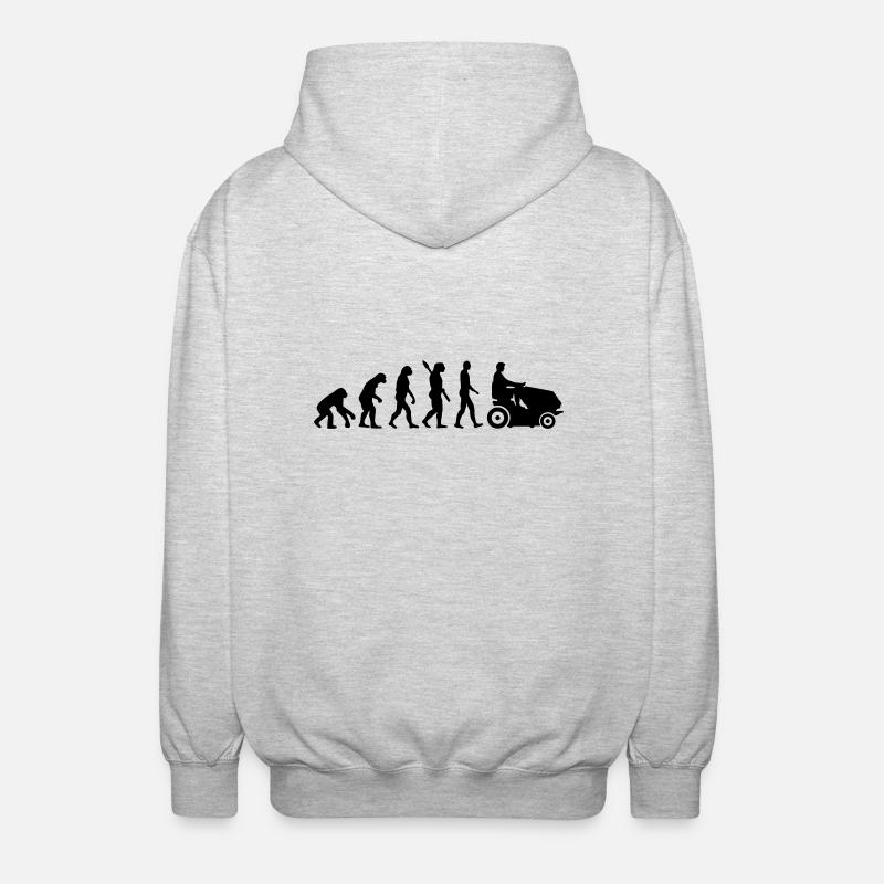 Evolution Rasenmäher - Unisex Kapuzenjacke - Hellgrau meliert