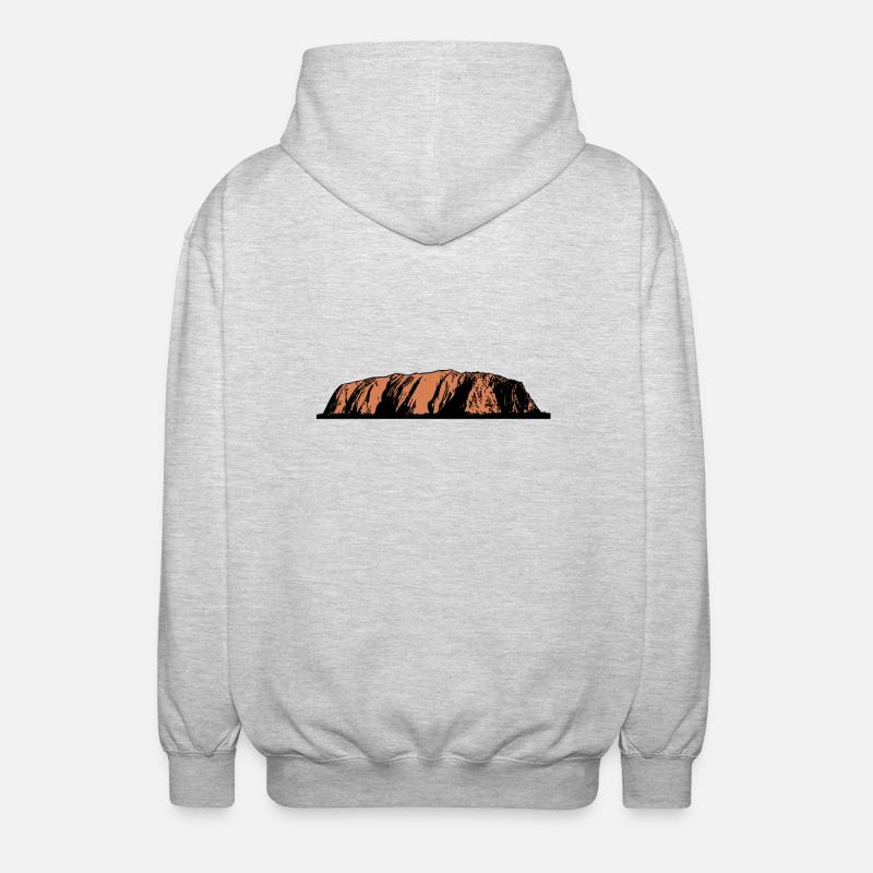 Ayers Rock - Australia - Unisex Kapuzenjacke - Hellgrau meliert