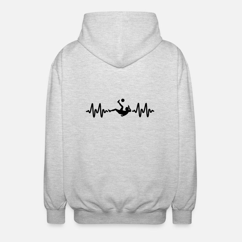 Fußball - Unisex Kapuzenjacke - Hellgrau meliert