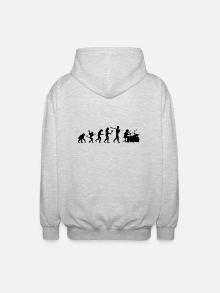 MUSIK EVOLUTION! - Unisex Kapuzenjacke - Hellgrau meliert