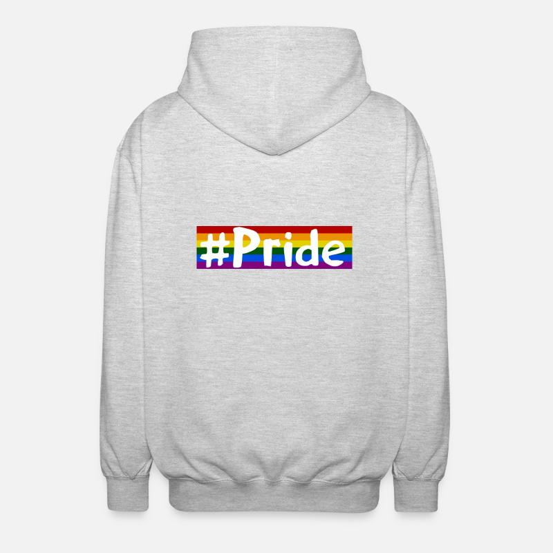 fierté - Veste à capuche unisexe - gris clair chiné