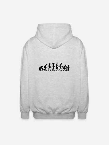 Evolution computer - Unisex Hooded Jacket - light heather grey